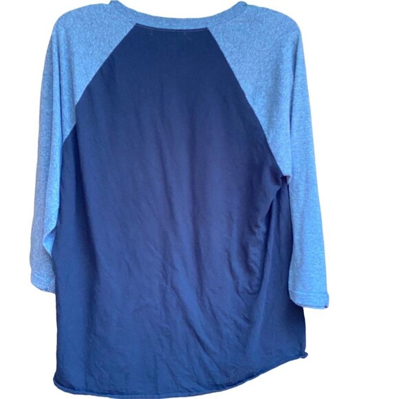 Liquid Blue AC/DC Hell's Bell Band t-shirt raglan Half Sleeve Shirt Size L - Picture 2 of 5